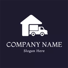 ビジネスロゴ White Truck and Warehouse logo design