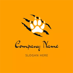 Tiger Logo Wildcat Claw Print Icon logo design