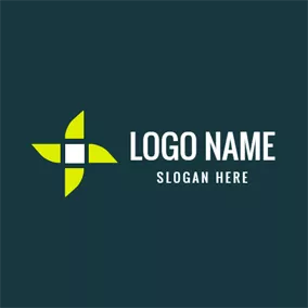 Ill Logo Windmill Shape and Plus logo design