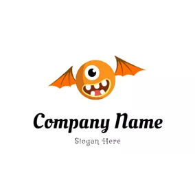 怪物Logo Wing and Monster Head logo design