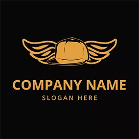Golden Logo Wing Hat Design Streetwear logo design