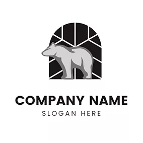 動物のロゴ Winter and Polar Beer logo design