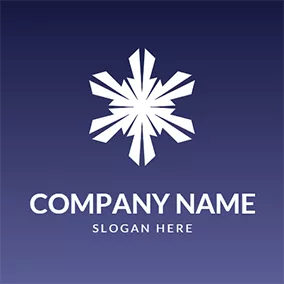 Refrigerator Logo Winter and Snowflake logo design