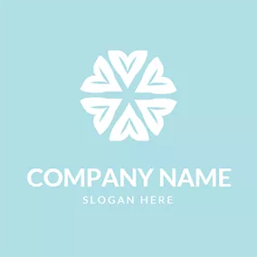 Glacier Logo Winter Snowflake logo design