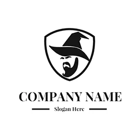 Hat Logo Wizard and Badge logo design