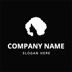 女性ロゴ Woman Silhouette Profile logo design