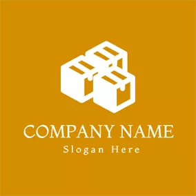 区块 Logo Wooden Storage Box logo design