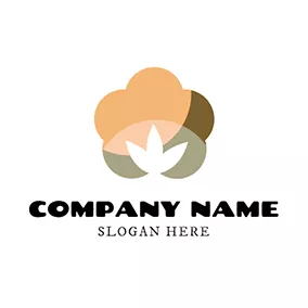 Agricultural Logo Yellow and Brown Cotton logo design
