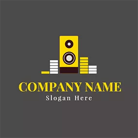 Corporate Logo Yellow and Brown Sounder logo design