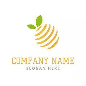 Vegan Logo Yellow and Creative Orange logo design