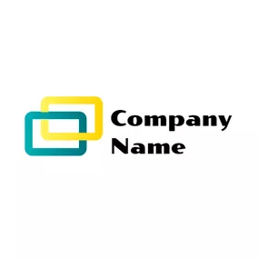 Frame Logo Yellow and Green Credit Card logo design