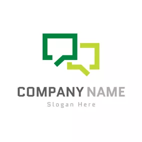 Logotipo De Mensaje Yellow and Green Envelope logo design