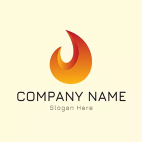 Logotipo De Llamarada Yellow and Orange Fire Flame logo design