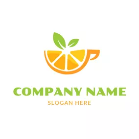 Beverage Logo Yellow and Orange Juice logo design