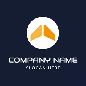 Agency Logo Yellow and Orange Rectangle logo design