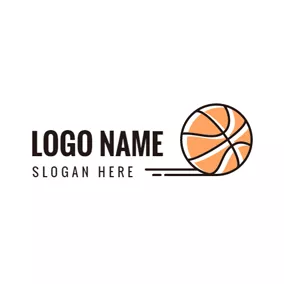 Logótipo De Basquetebol Yellow and White Basketball logo design