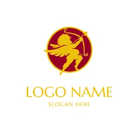 Logótipo De Arco Yellow Bow and Arrow logo design