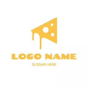 披薩Logo Yellow Cheese logo design