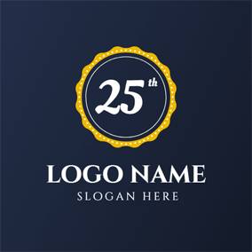 25th Wedding Anniversary Logo