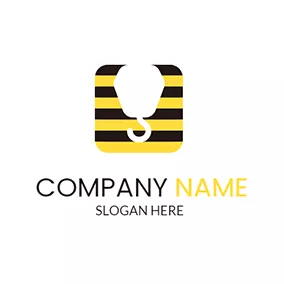 Hook Logo Yellow Container and White Crane Hook logo design