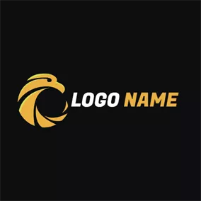 Photography Logo Yellow Eagle and Camera logo design