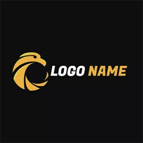 Image Logo Yellow Eagle and Camera logo design