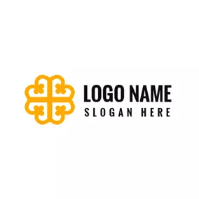 Fashion Brand Logo Yellow Pattern and Fashion Brand logo design