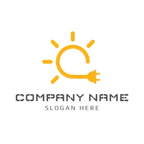 Good Logo Yellow Plug and Energy logo design