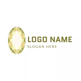 石ロゴ Yellow Precious Stone Icon logo design