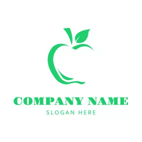 Drink Logo Yellow Square and White Apple logo design