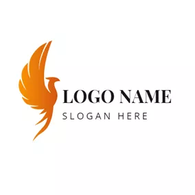 Logotipo De Animal Yellow Volant Phoenix logo design